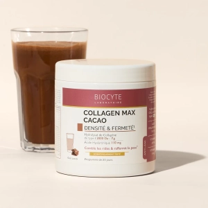 Pudră de colagen și acid hialuronic Biocyte, Collagen Max cacao, 260 g